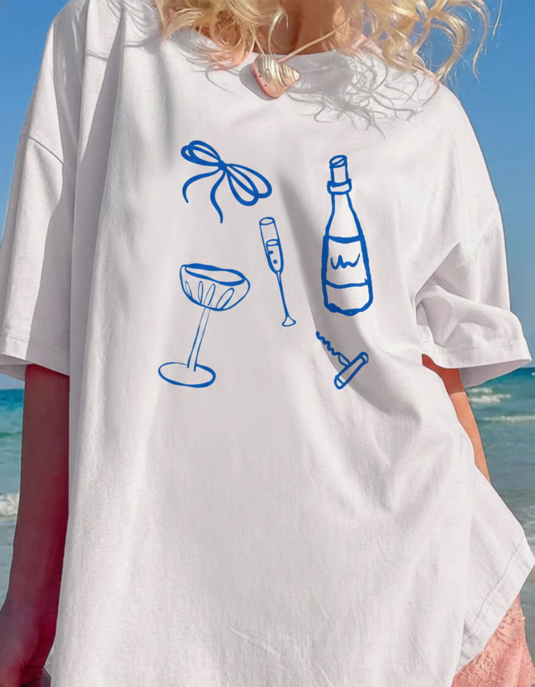 BY THE GLASS OVERSIZED T-SHIRT
