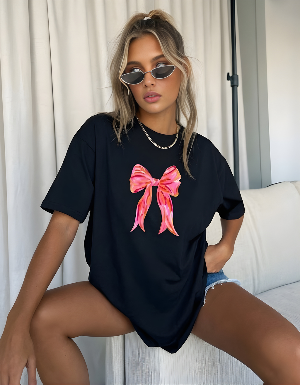 PINKBOW OVERSIZED T-SHIRT