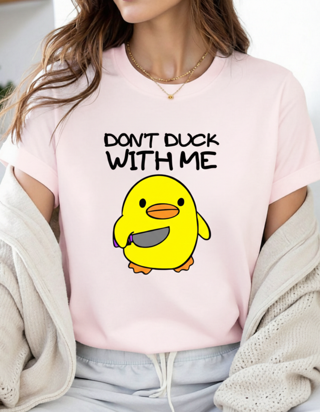 DON'T DUCK WITH ME OVERSIZED T-SHIRT