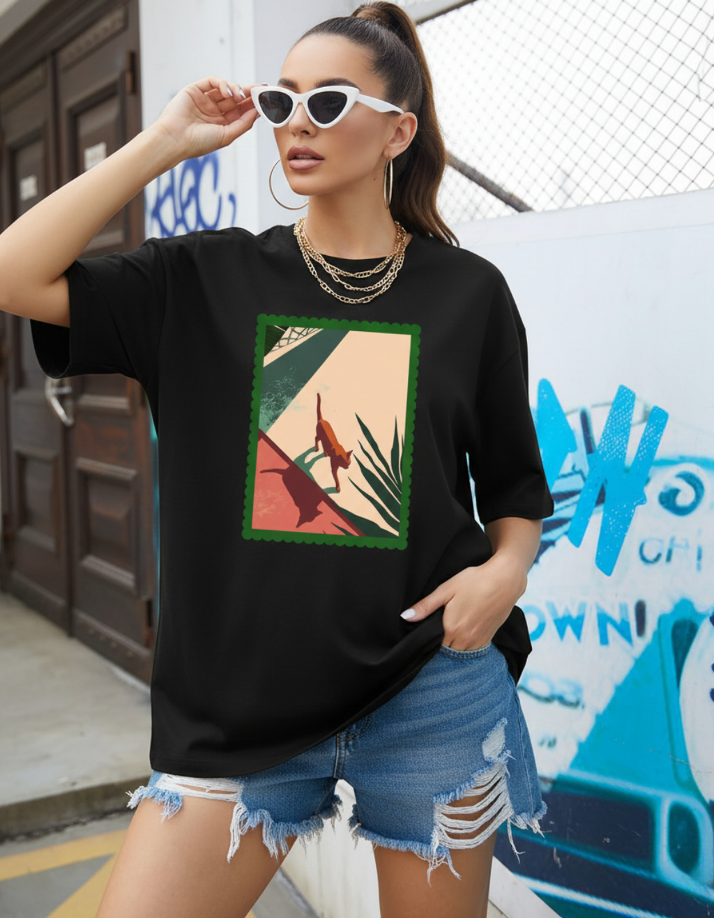 CAT AFTERNOONS OVERSIZED T-SHIRT