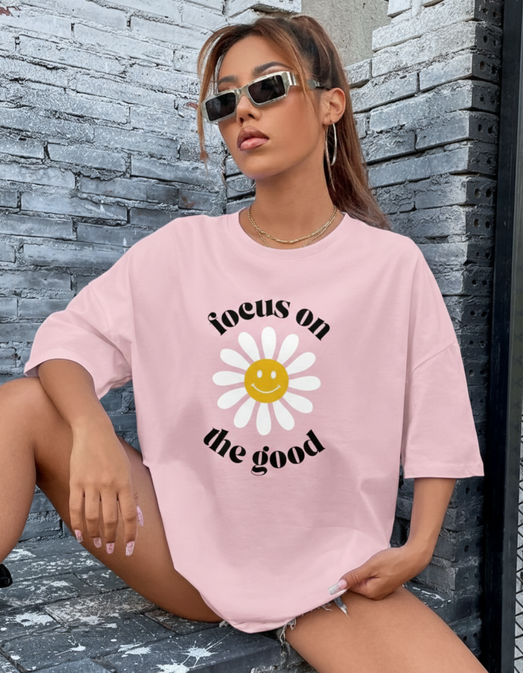 FOCUS ON THE GOOD OVERSIZED T-SHIRT