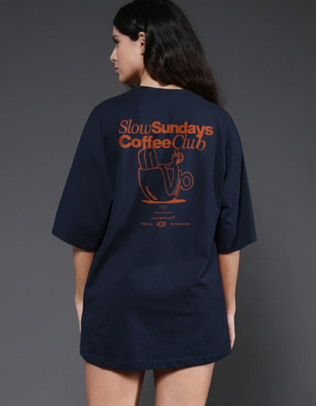 SLOW SUNDAYS COFFEE CLUB OVERSIZED T-SHIRT