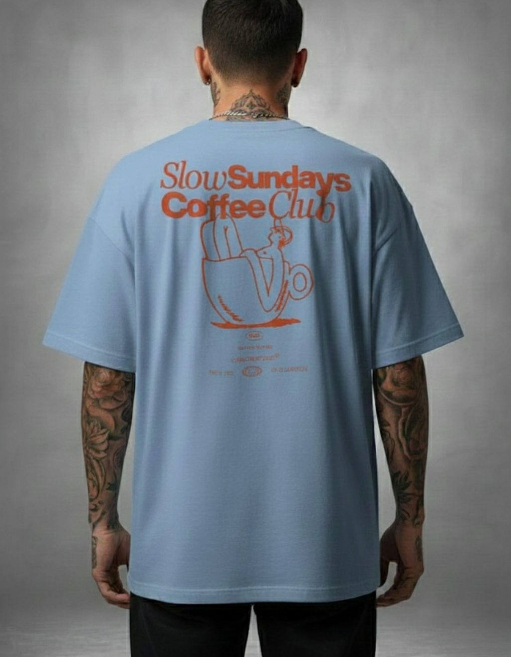 SLOW SUNDAYS COFFEE CLUB OVERSIZED T-SHIRT
