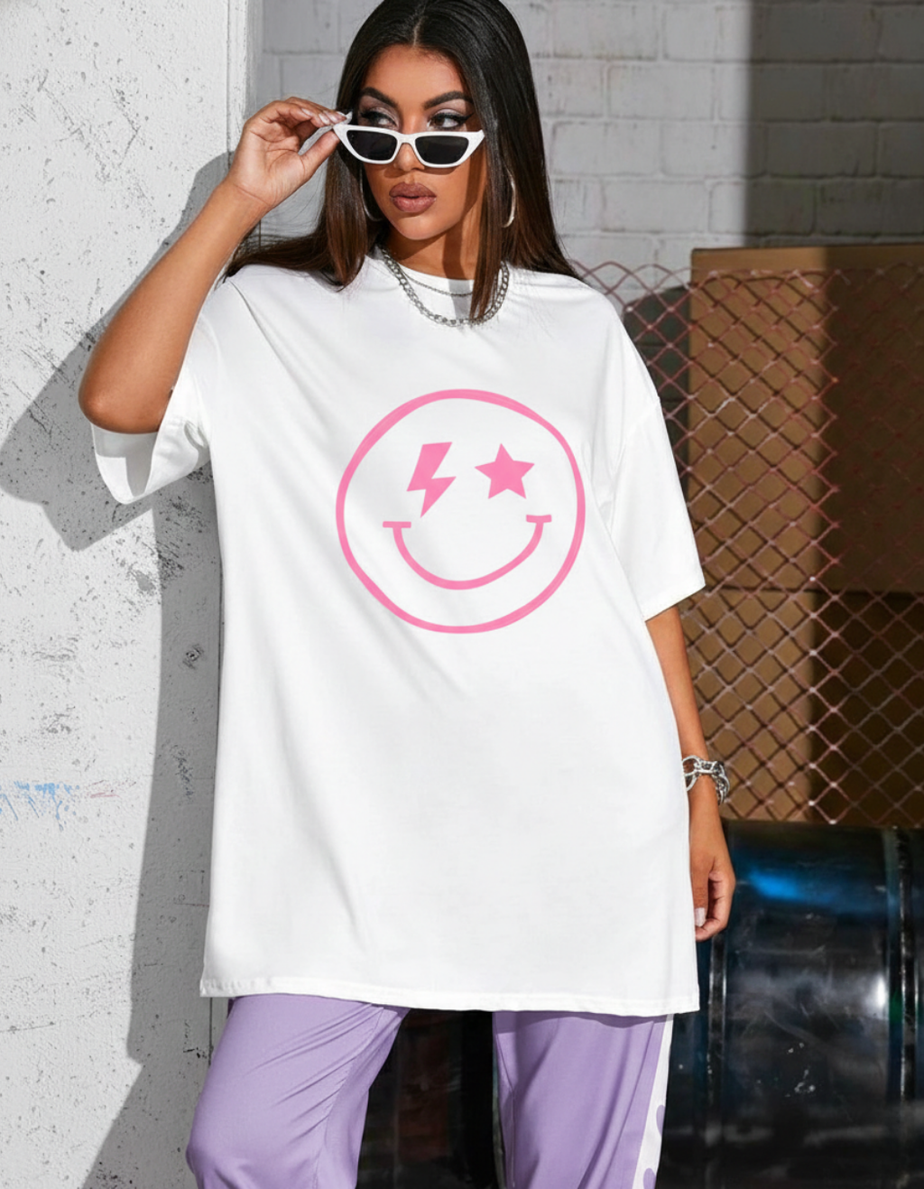 DISCO SMILEY OVERSIZED T-SHIRT