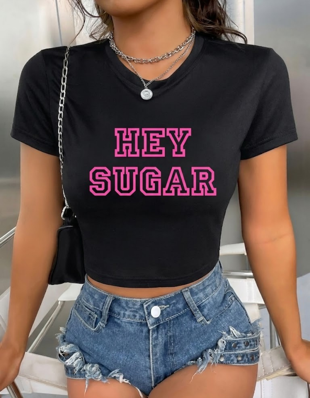 HEY SUGAR CROP TOP