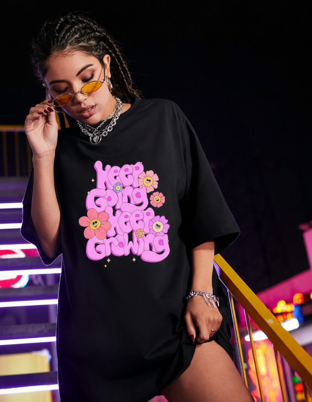 KEEP GROWING OVERSIZED T-SHIRT