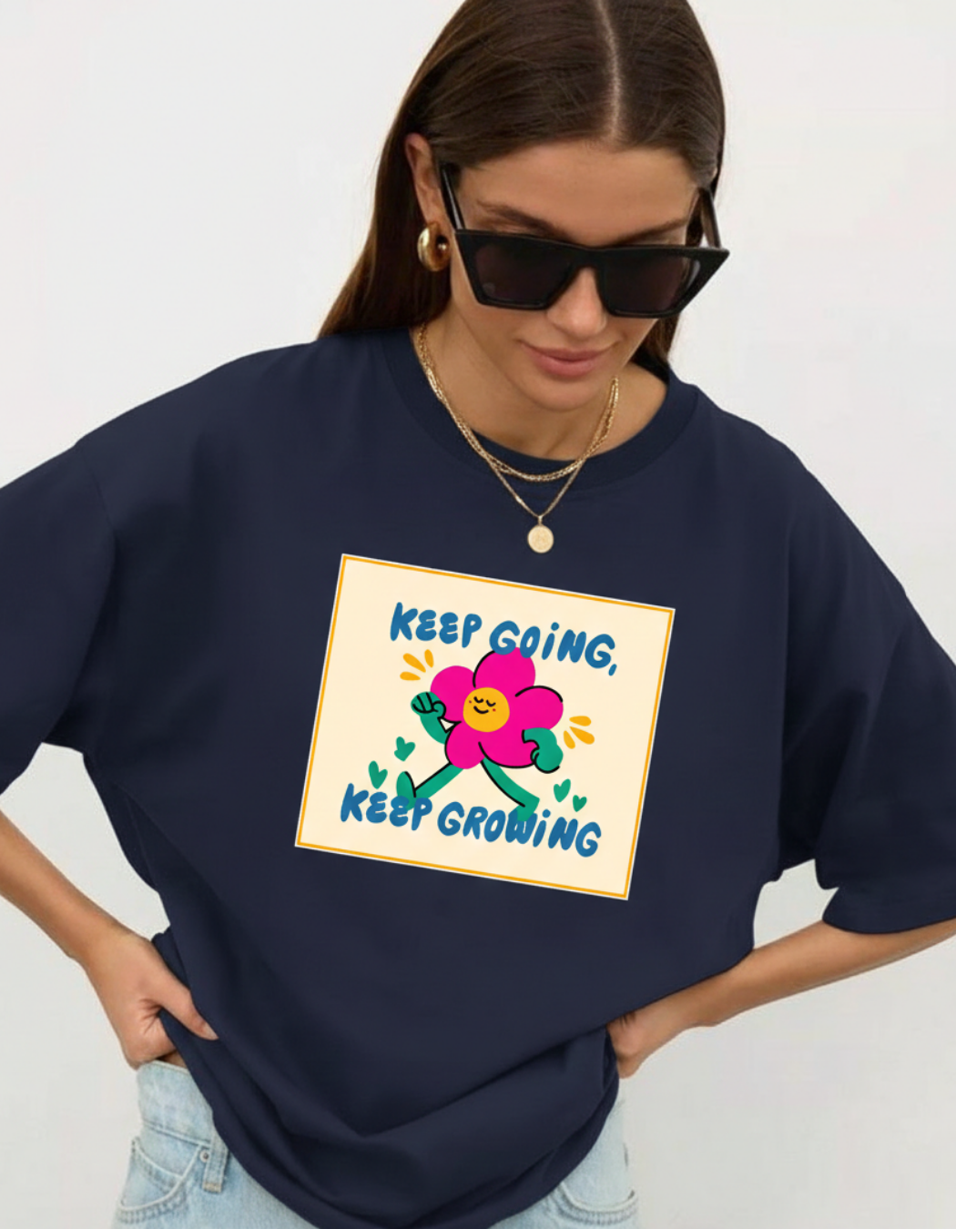 KEEP GROWING OVERSIZED T-SHIRT