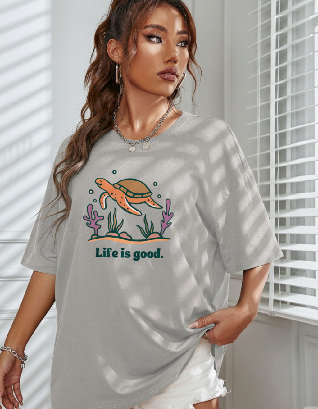 LIFE IS GOOD OVERSIZED T-SHIRT