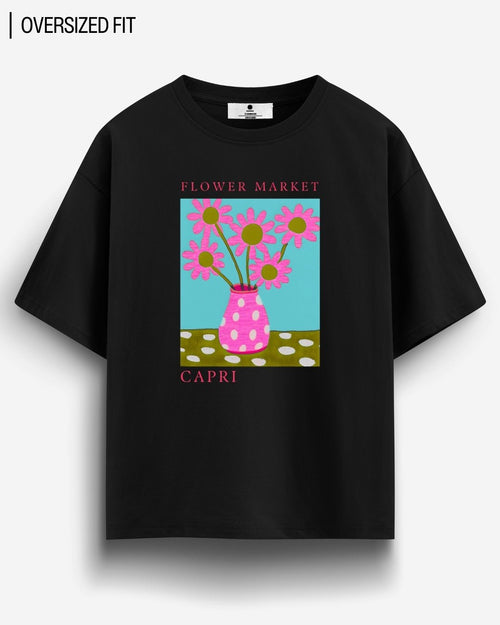 CAPRI FLOWER MARKET OVERSIZED T-SHIRT