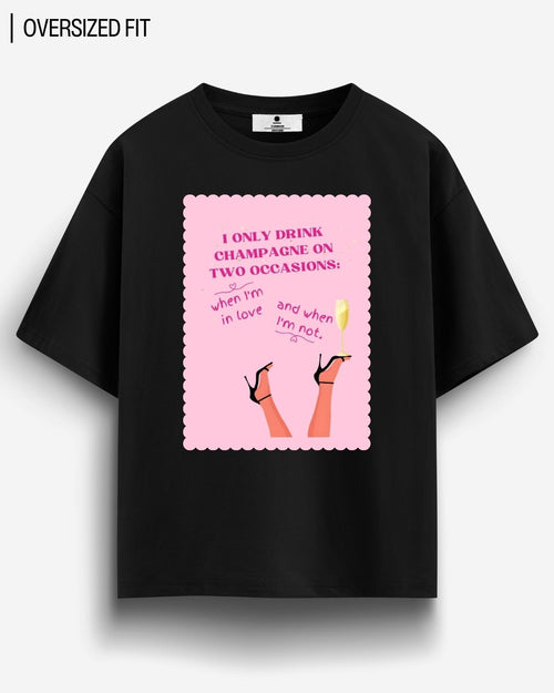 CHAMPAGNE OVERSIZED T-SHIRT