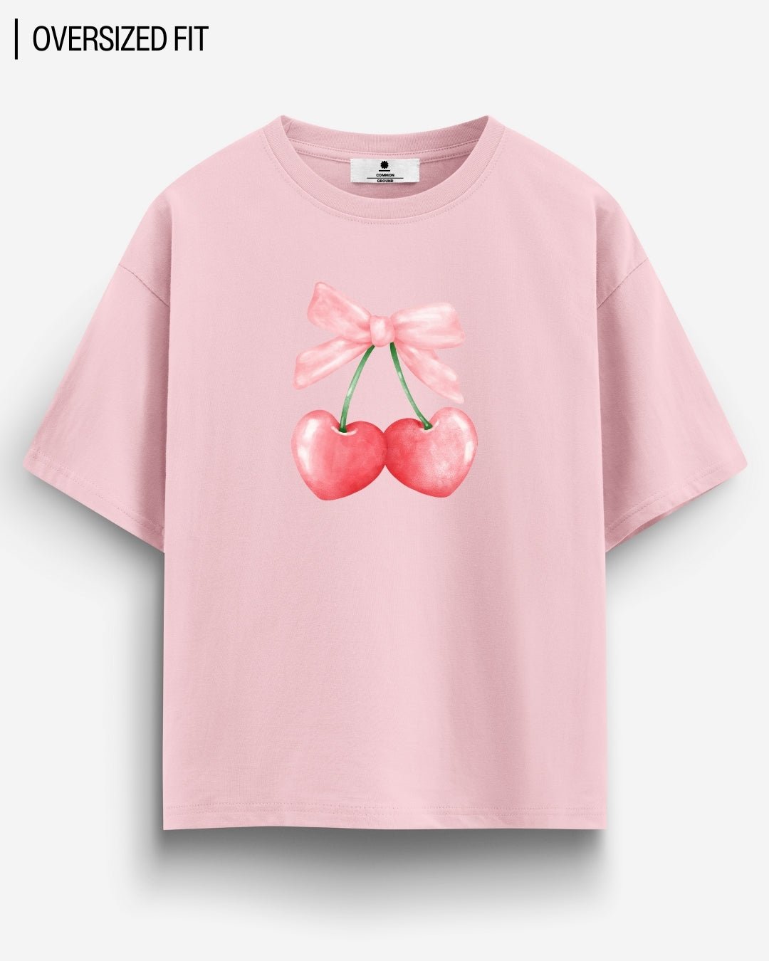 CHERRY HEARTS OVERSIZED T-SHIRT