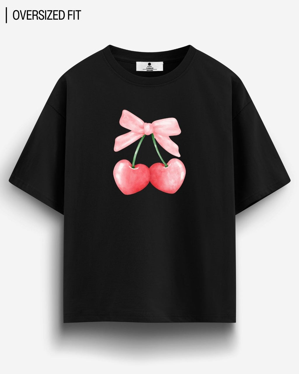 CHERRY HEARTS OVERSIZED T-SHIRT