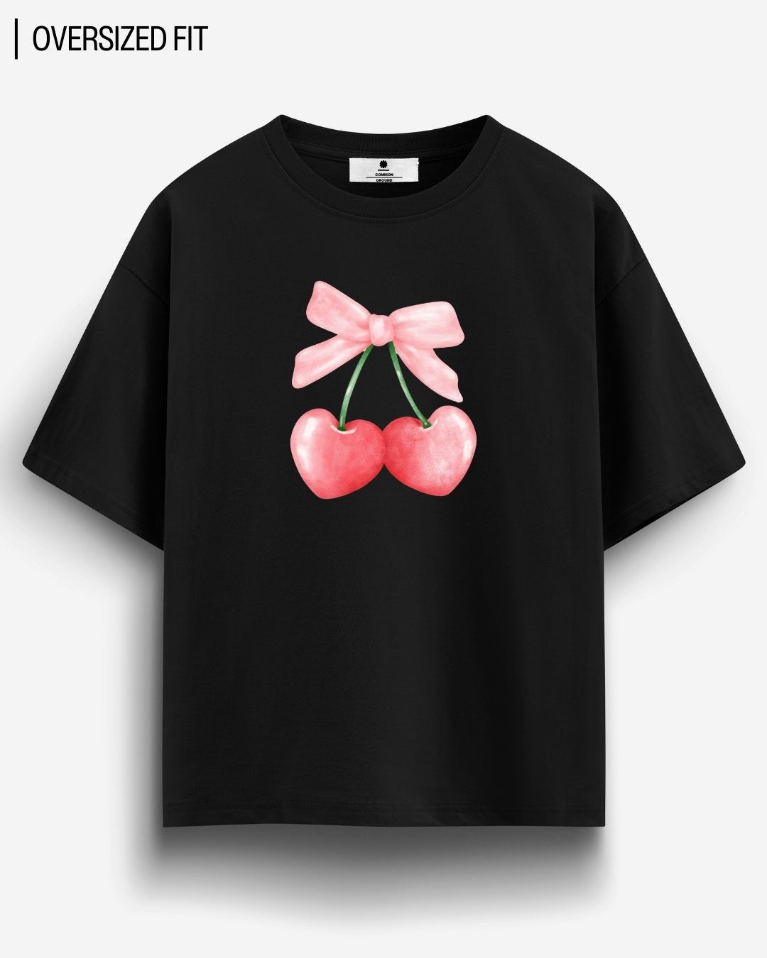 CHERRY HEARTS OVERSIZED T-SHIRT