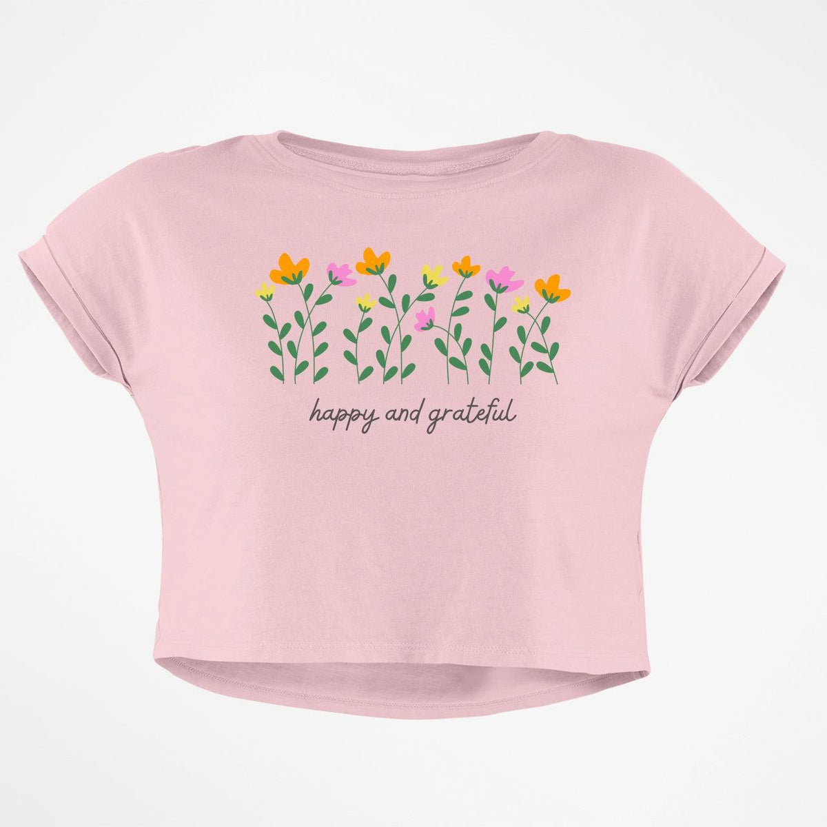 HAPPY AND GRATEFUL CROP TOP