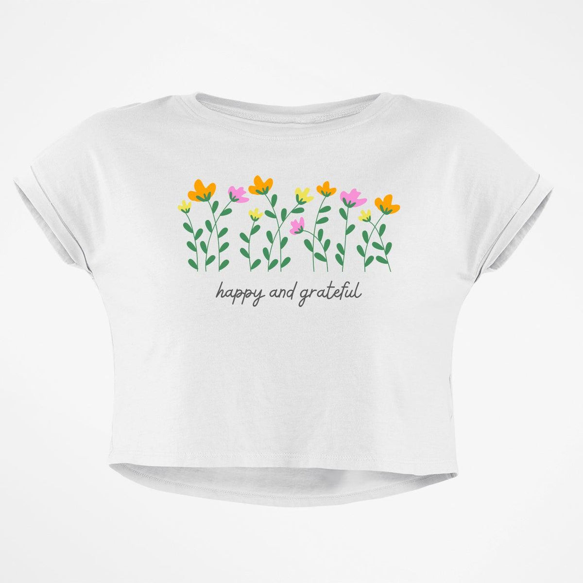 HAPPY AND GRATEFUL CROP TOP