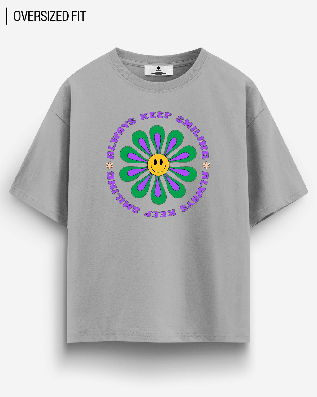 KEEP SMILING OVERSIZED T-SHIRT