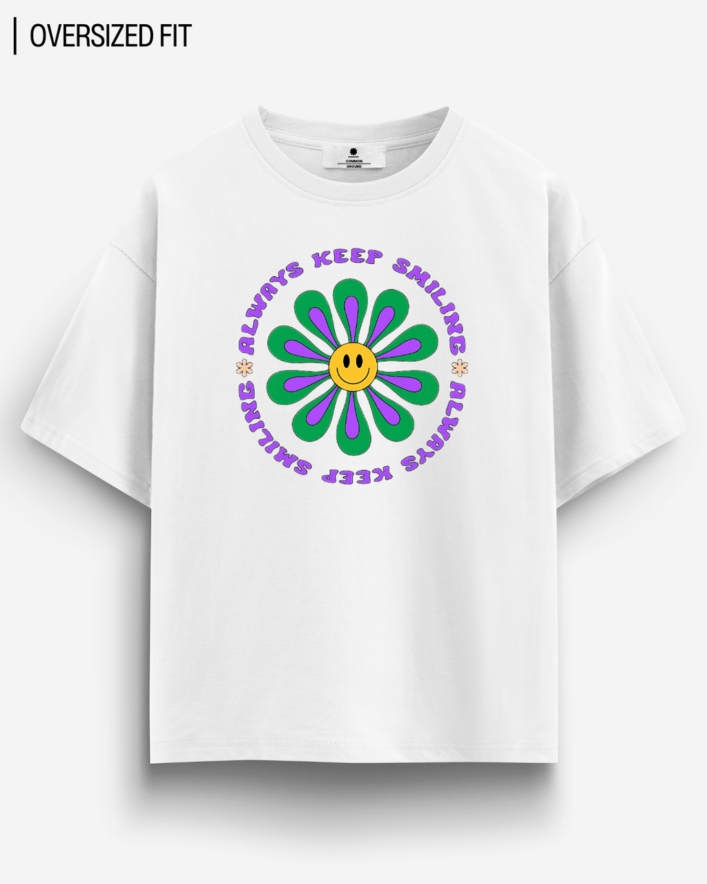 KEEP SMILING OVERSIZED T-SHIRT
