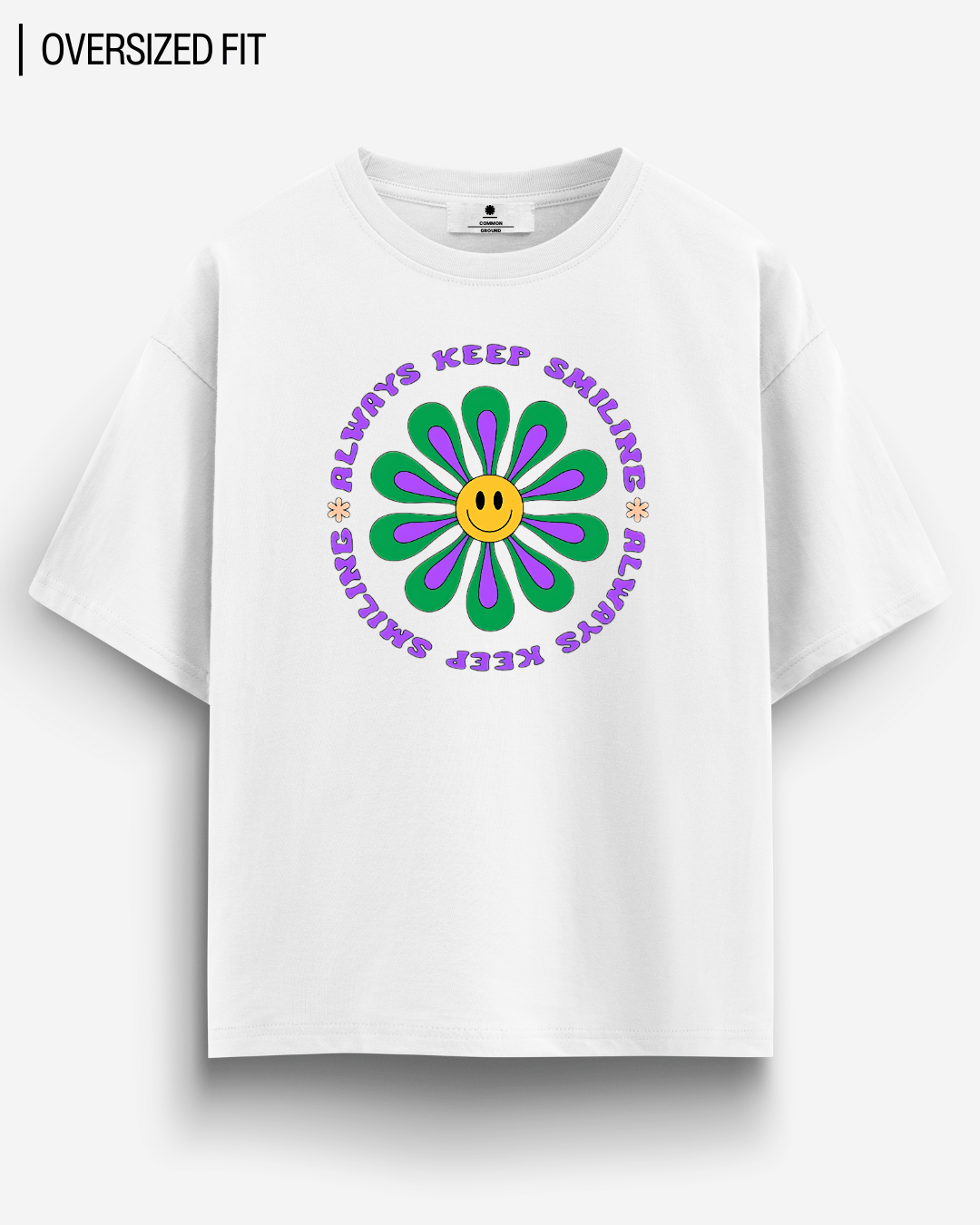 KEEP SMILING OVERSIZED T-SHIRT