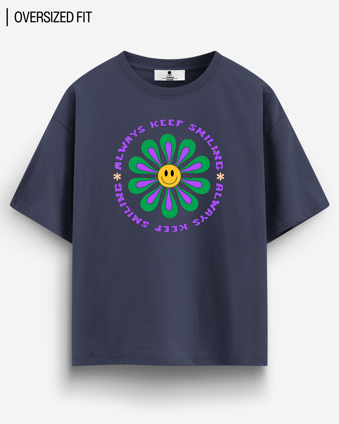 KEEP SMILING OVERSIZED T-SHIRT