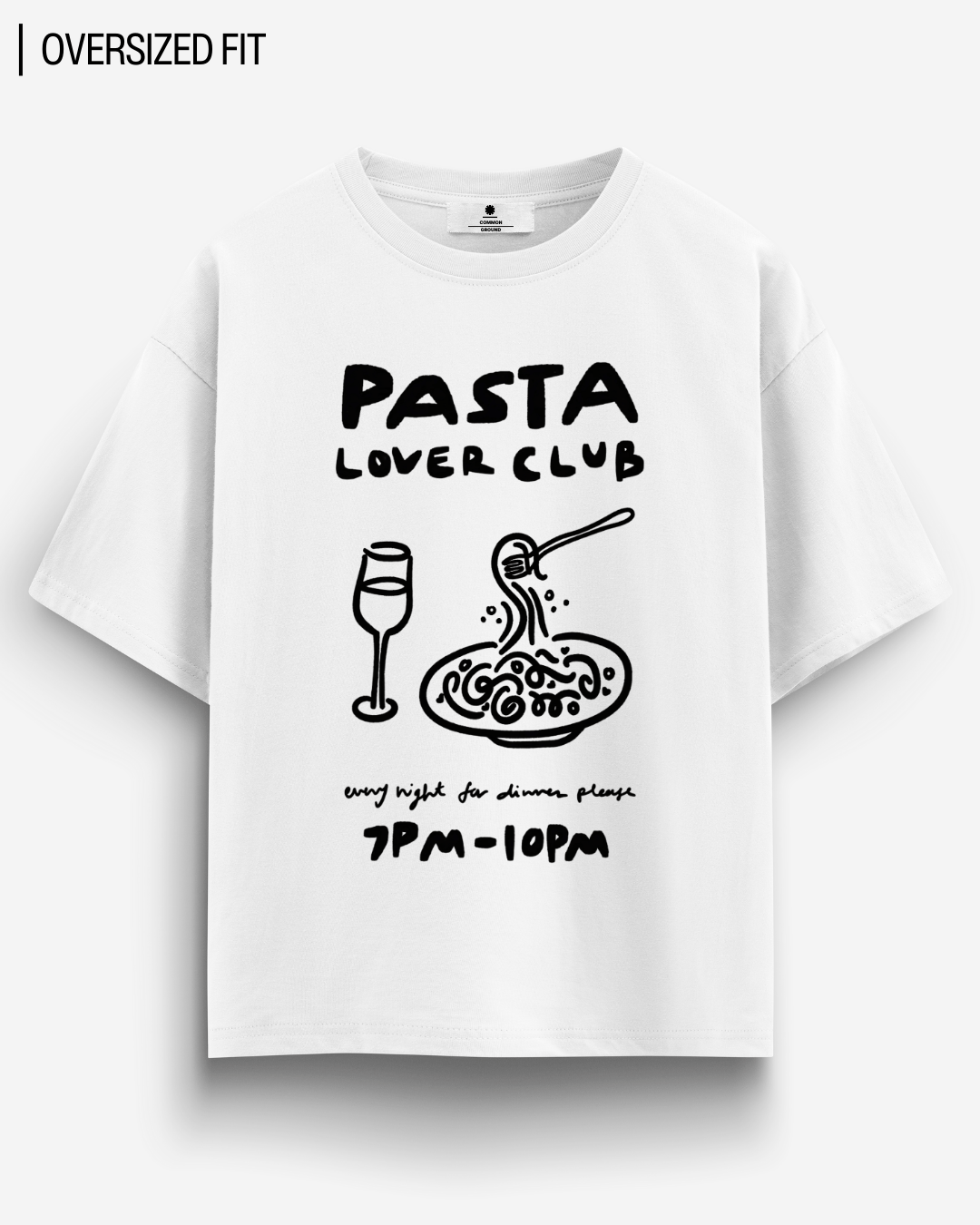 PASTA LOVER CLUB OVERSIZED T-SHIRT