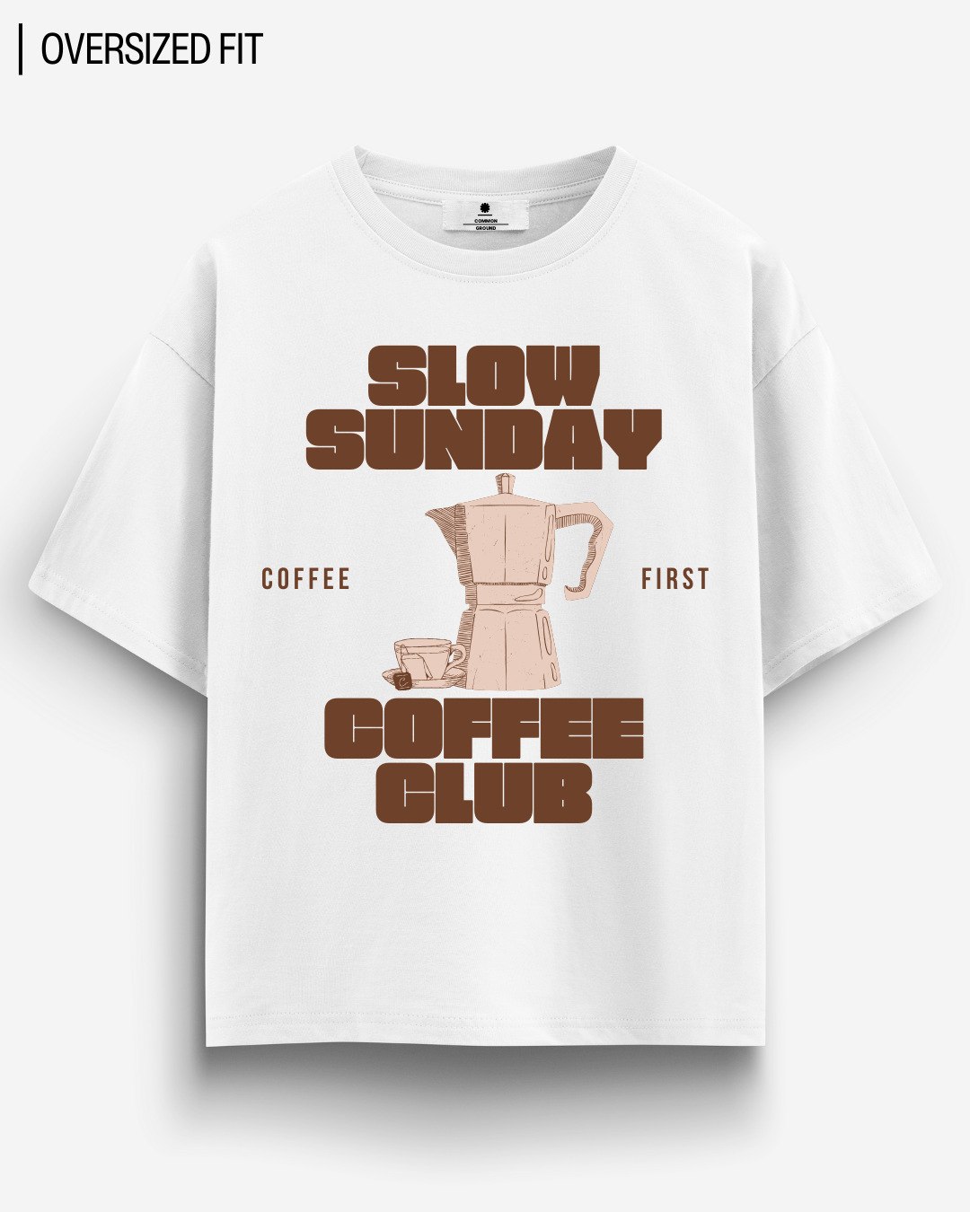 SLOW SUNDAY COFFEE CLUB OVERSIZED T-SHIRT