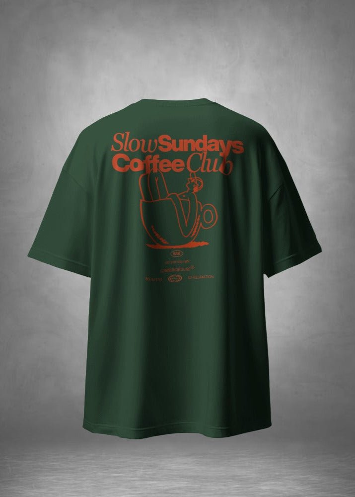SLOW SUNDAYS COFFEE CLUB OVERSIZED T-SHIRT