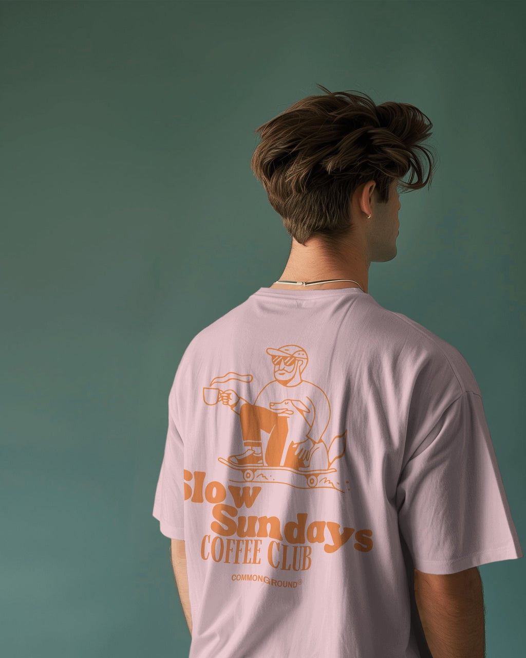 SLOW SUNDAYS COFFEE CLUB OVERSIZED T-SHIRT