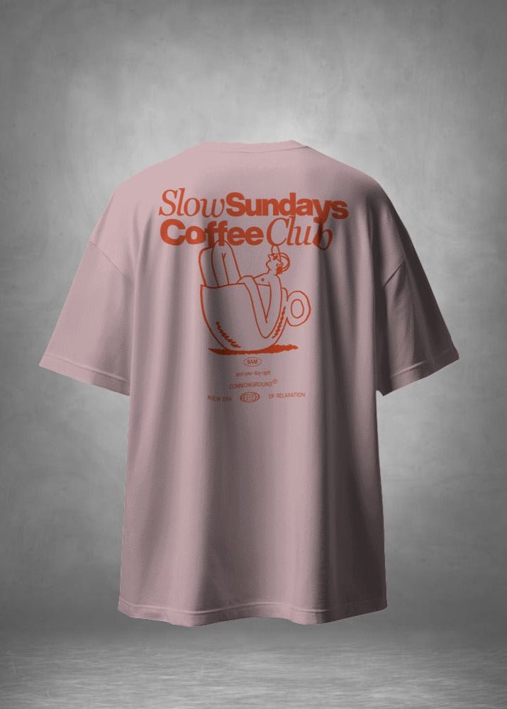 SLOW SUNDAYS COFFEE CLUB OVERSIZED T-SHIRT