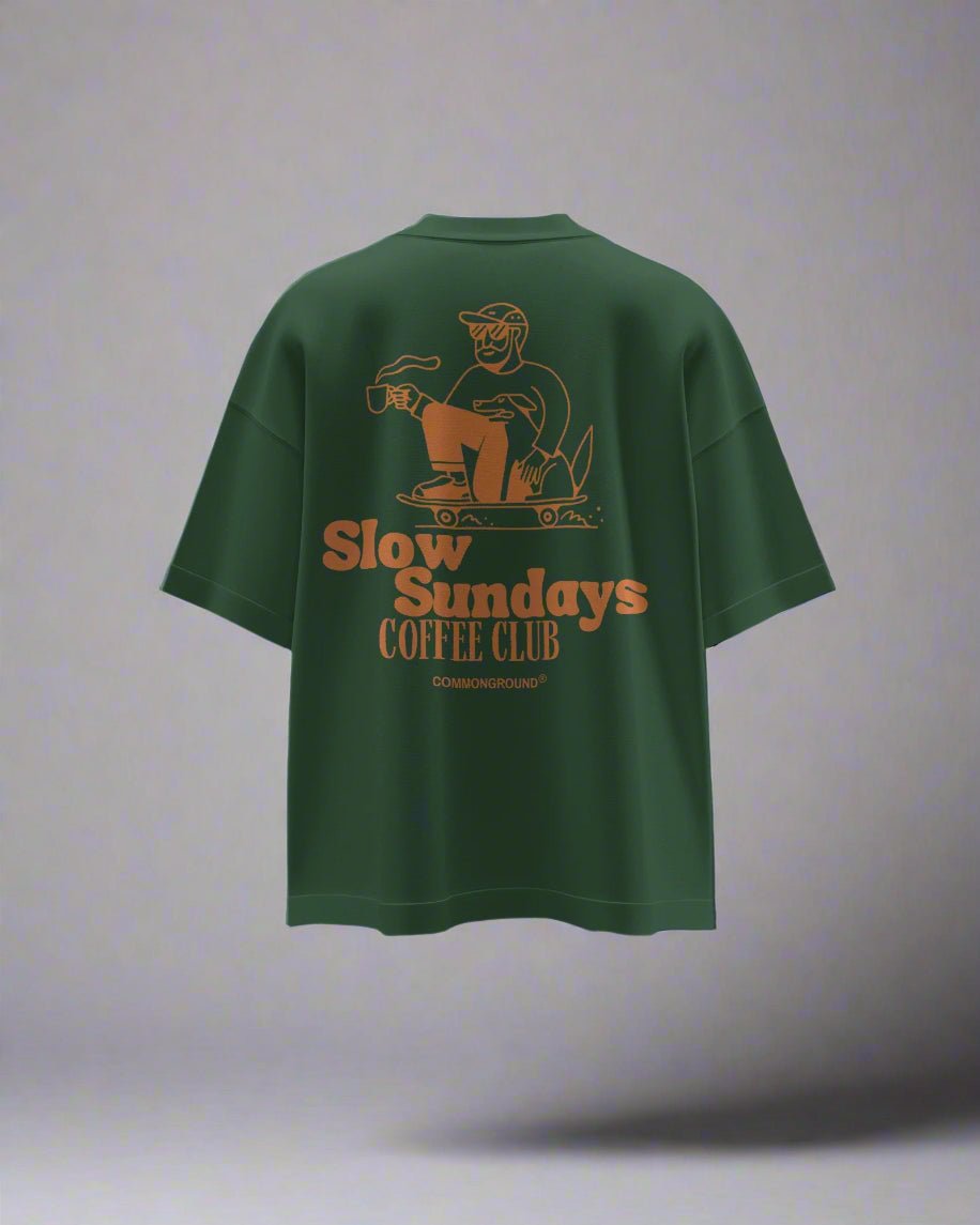 SLOW SUNDAYS COFFEE CLUB OVERSIZED T-SHIRT