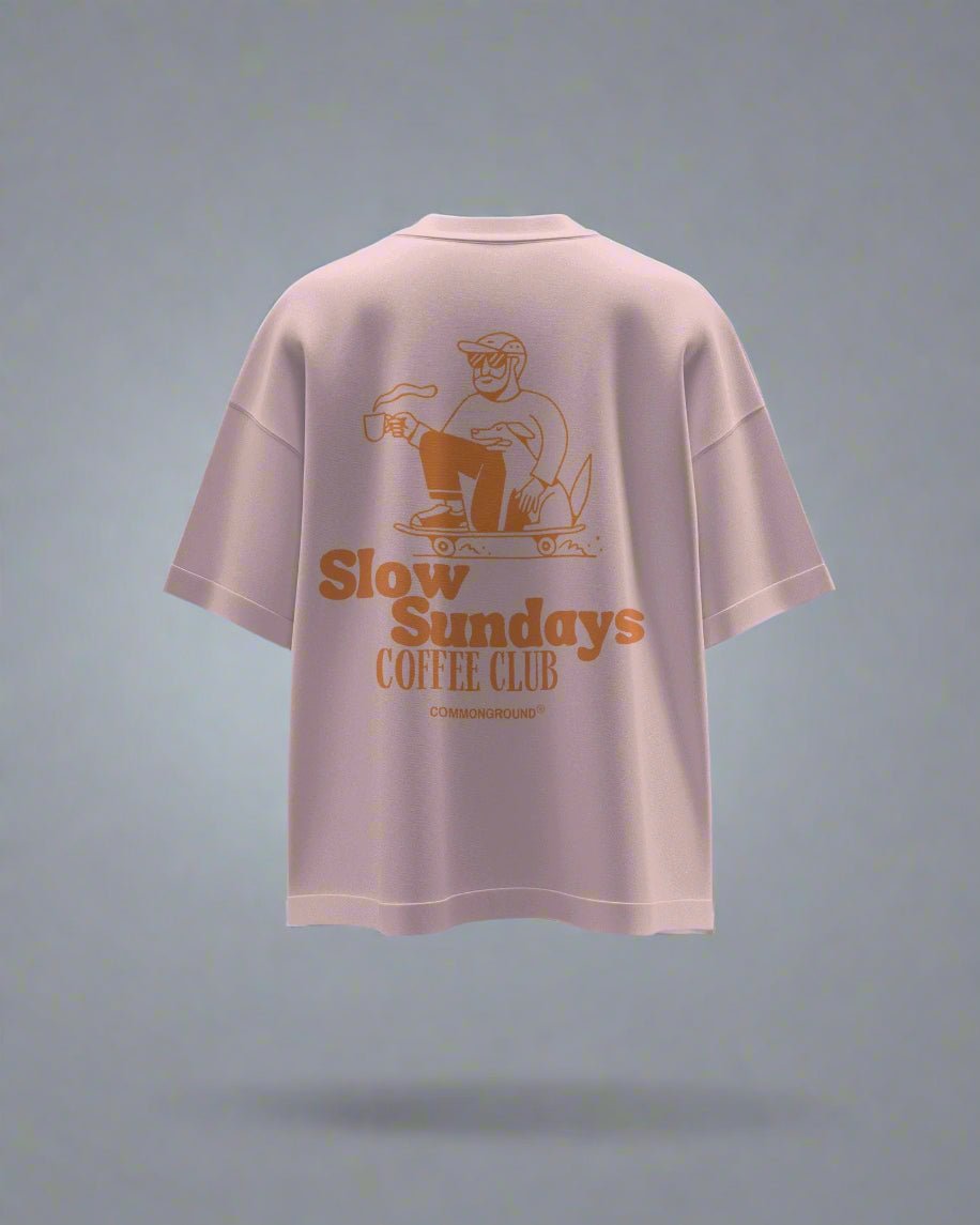 SLOW SUNDAYS COFFEE CLUB OVERSIZED T-SHIRT