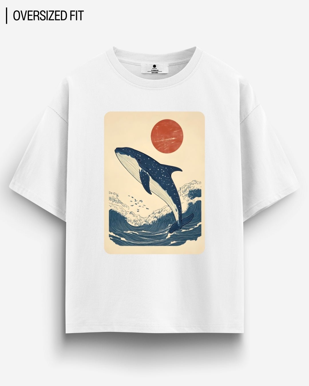WHALE SUN OVERSIZED T-SHIRT