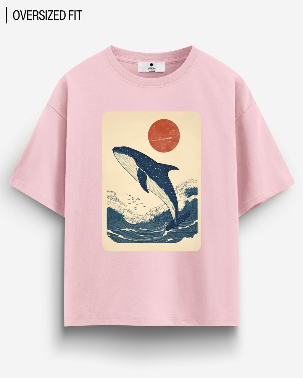 WHALE SUN OVERSIZED T-SHIRT